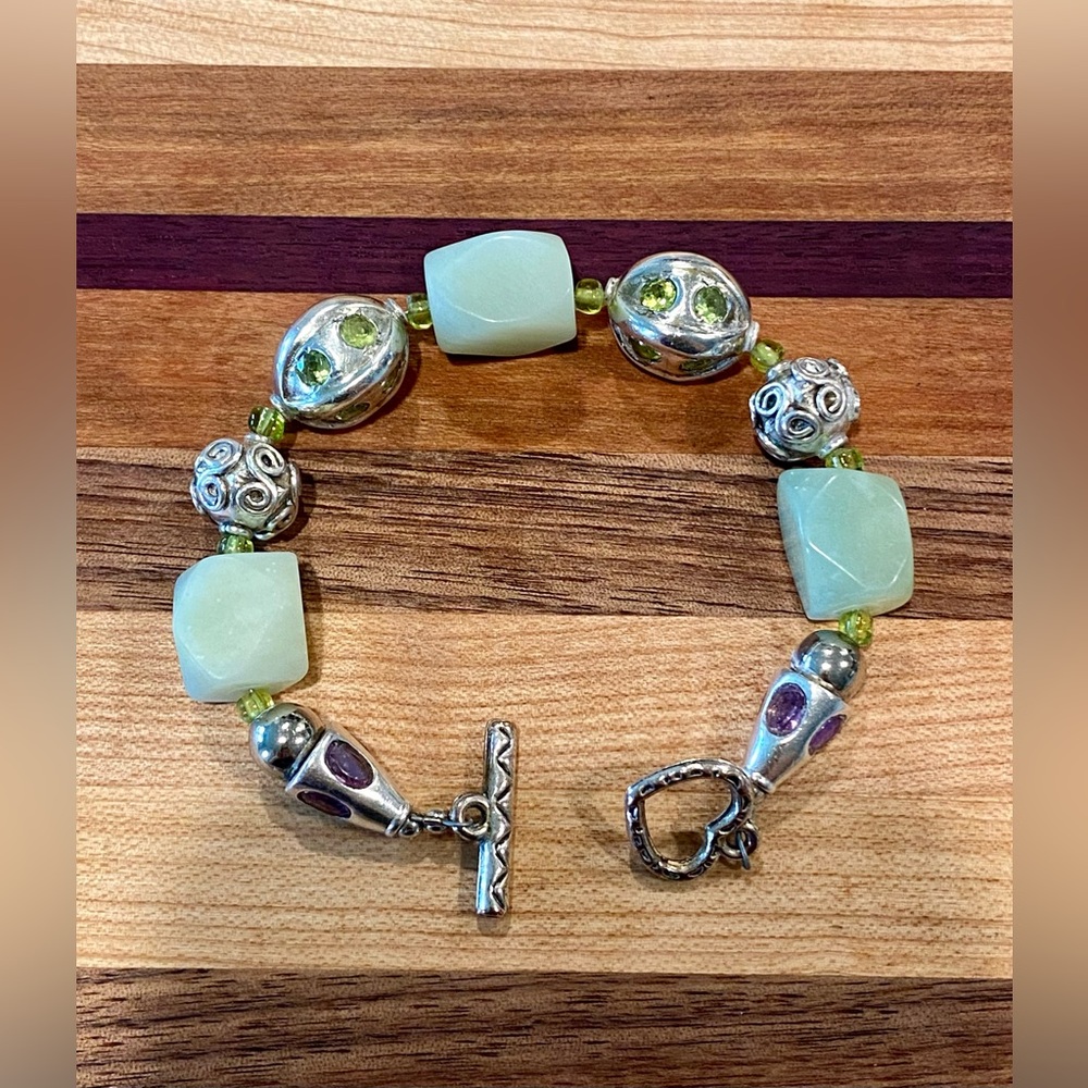 Bead Bracelet Toggle Clasp
Cloisone & Murano Jade Art Glass
